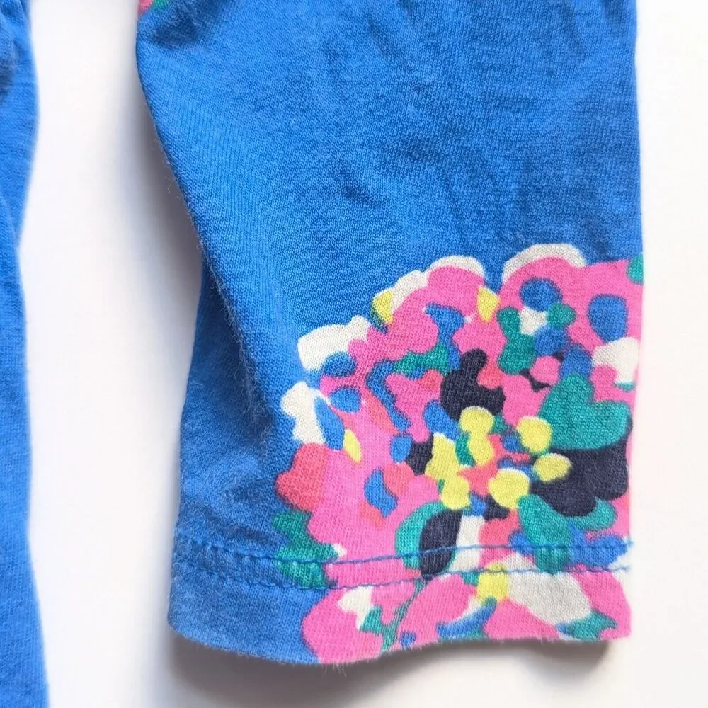 Lilly Pulitzer Girls Evelyn Dress – Royce Blue Corsage Print – Size XS 2–3 2T